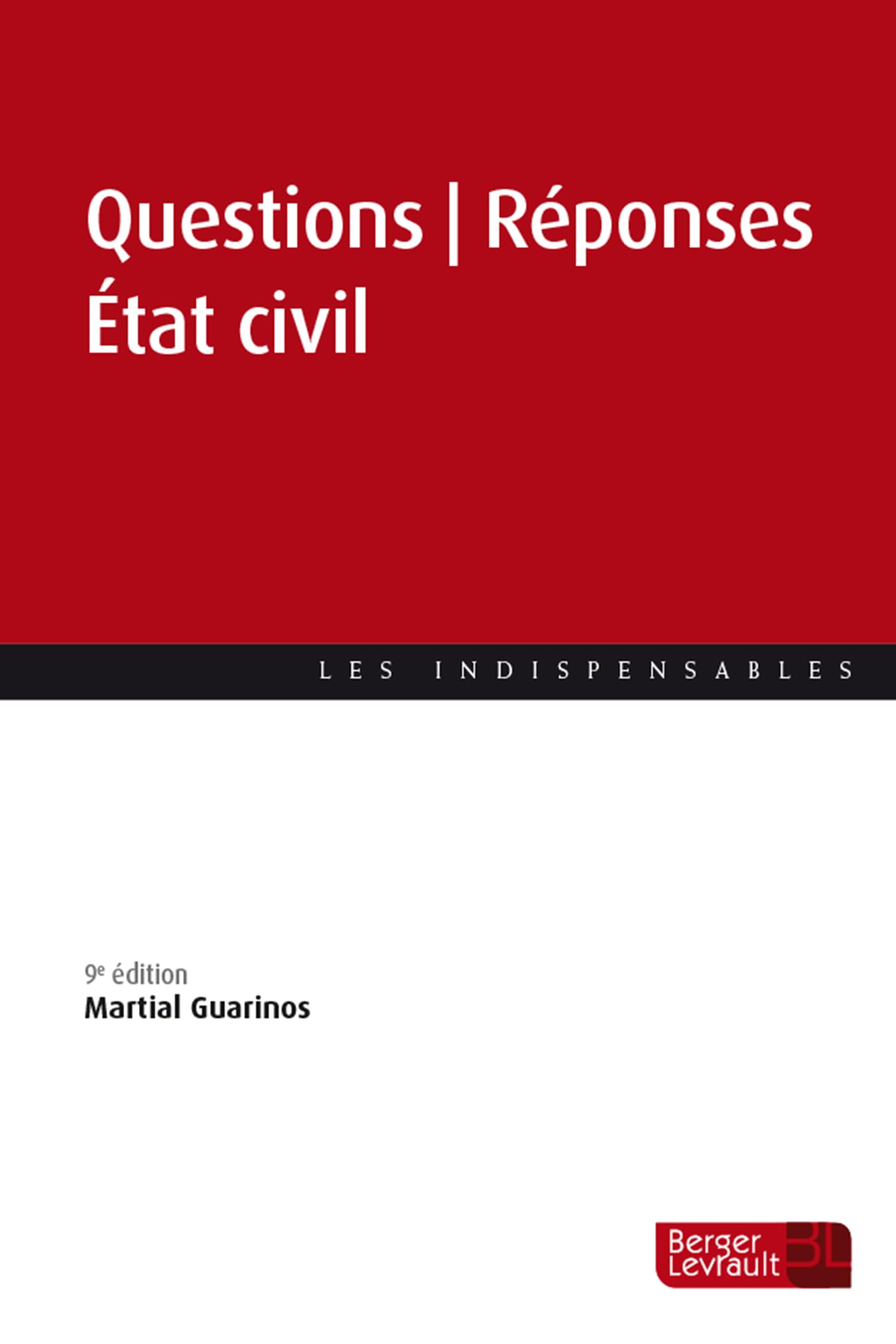 Questions Réponses État civil (9e éd.) book