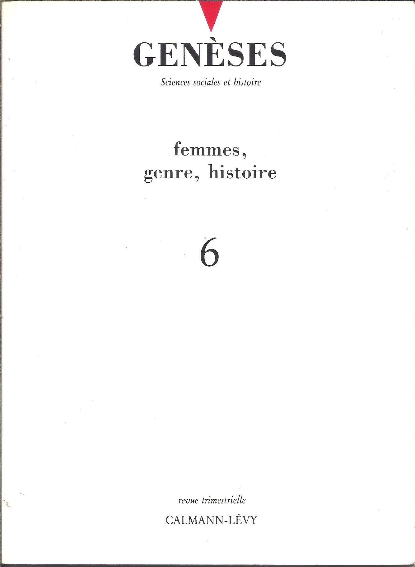 Genèses, n° 6. Féminin, masculin : genre et histoire book