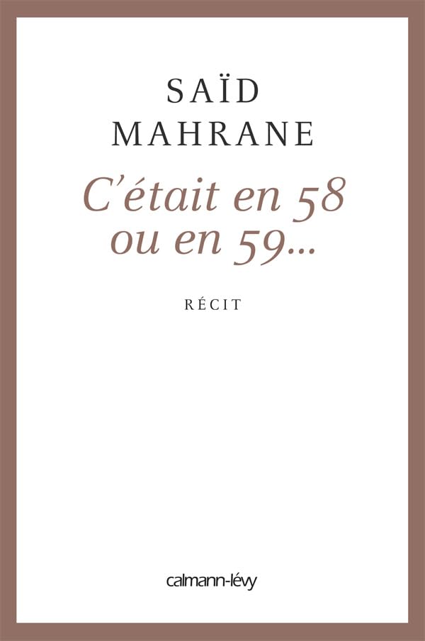 C'était en 58 ou 59... book