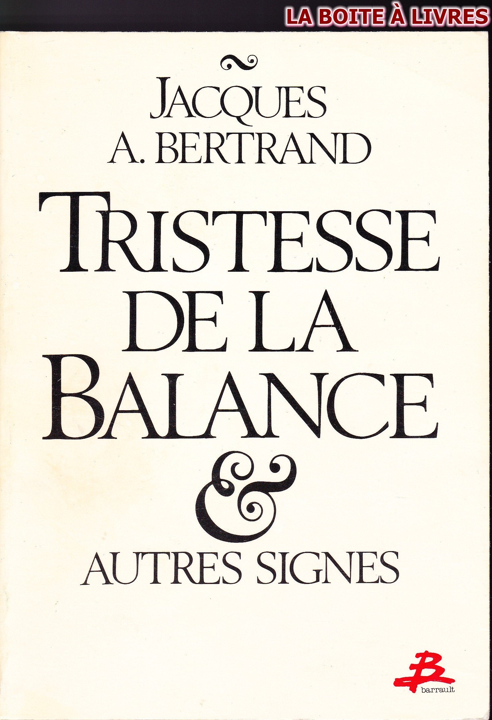 Tristesse de la Balance & autres signes Books