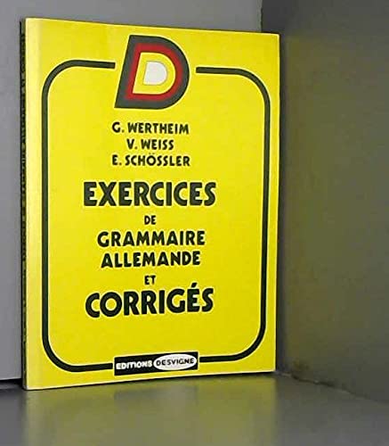 Exercices de grammaire allemande et corrigés book
