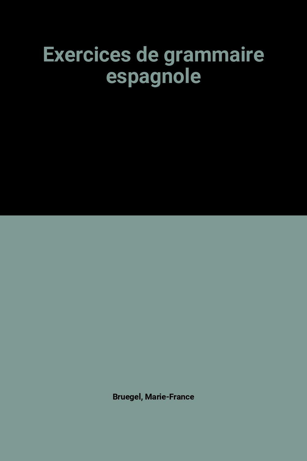 Exercices De Grammaire Espagnole Books