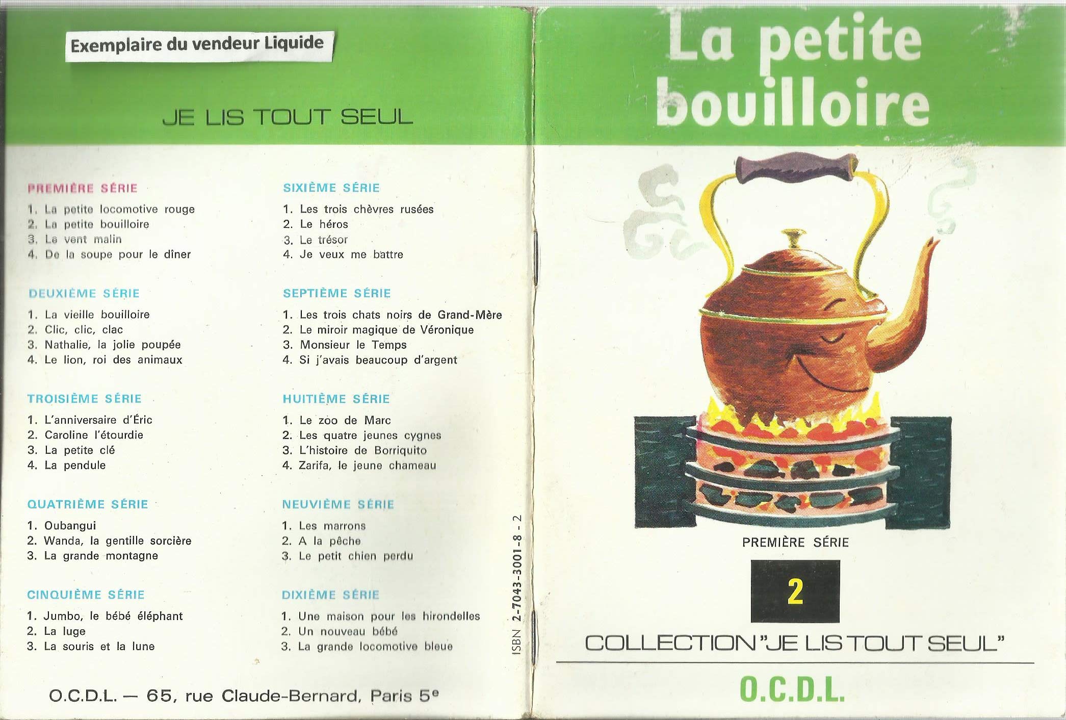 LA PETITE BOUILLOIRE - PREMIERE SERIE - N°2 Books