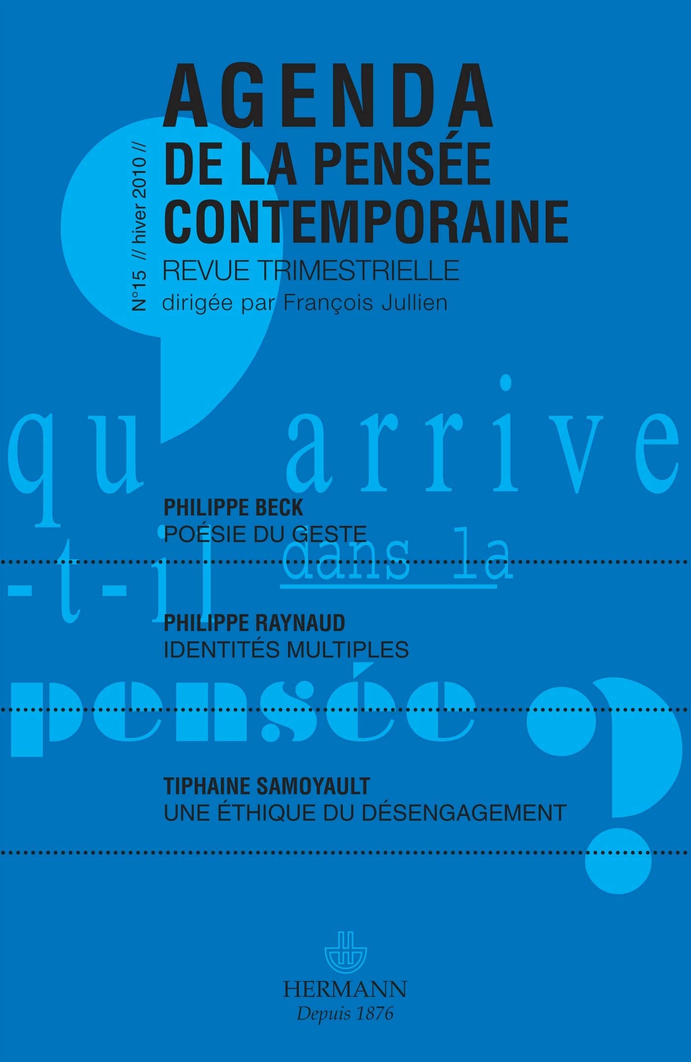 Agenda de la pensée contemporaine n°15 book