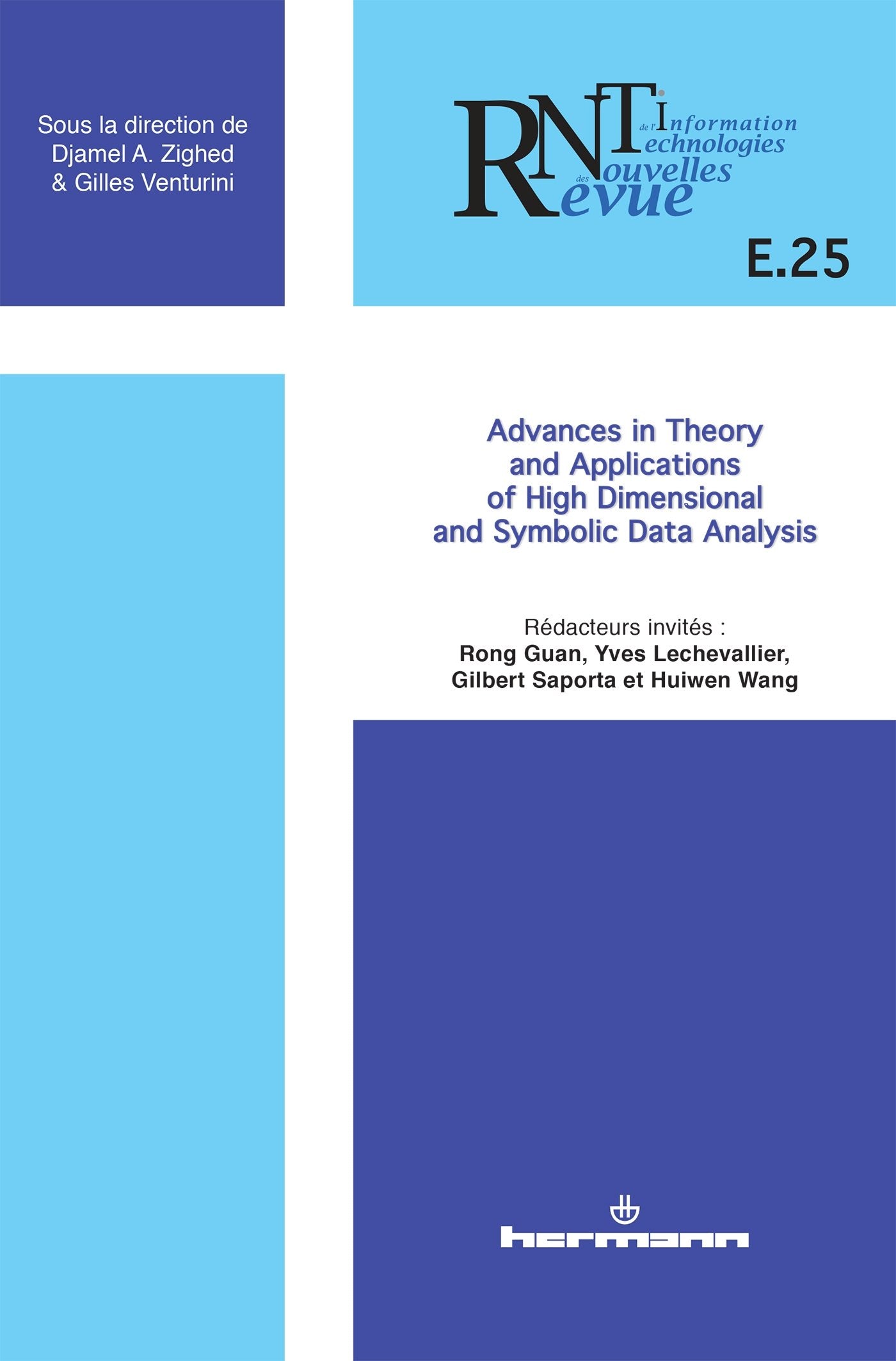 Revue des nouvelles technologies de l'information, n° E-25: Advances in theory and applications of high dimensional and symbolic data analysis book
