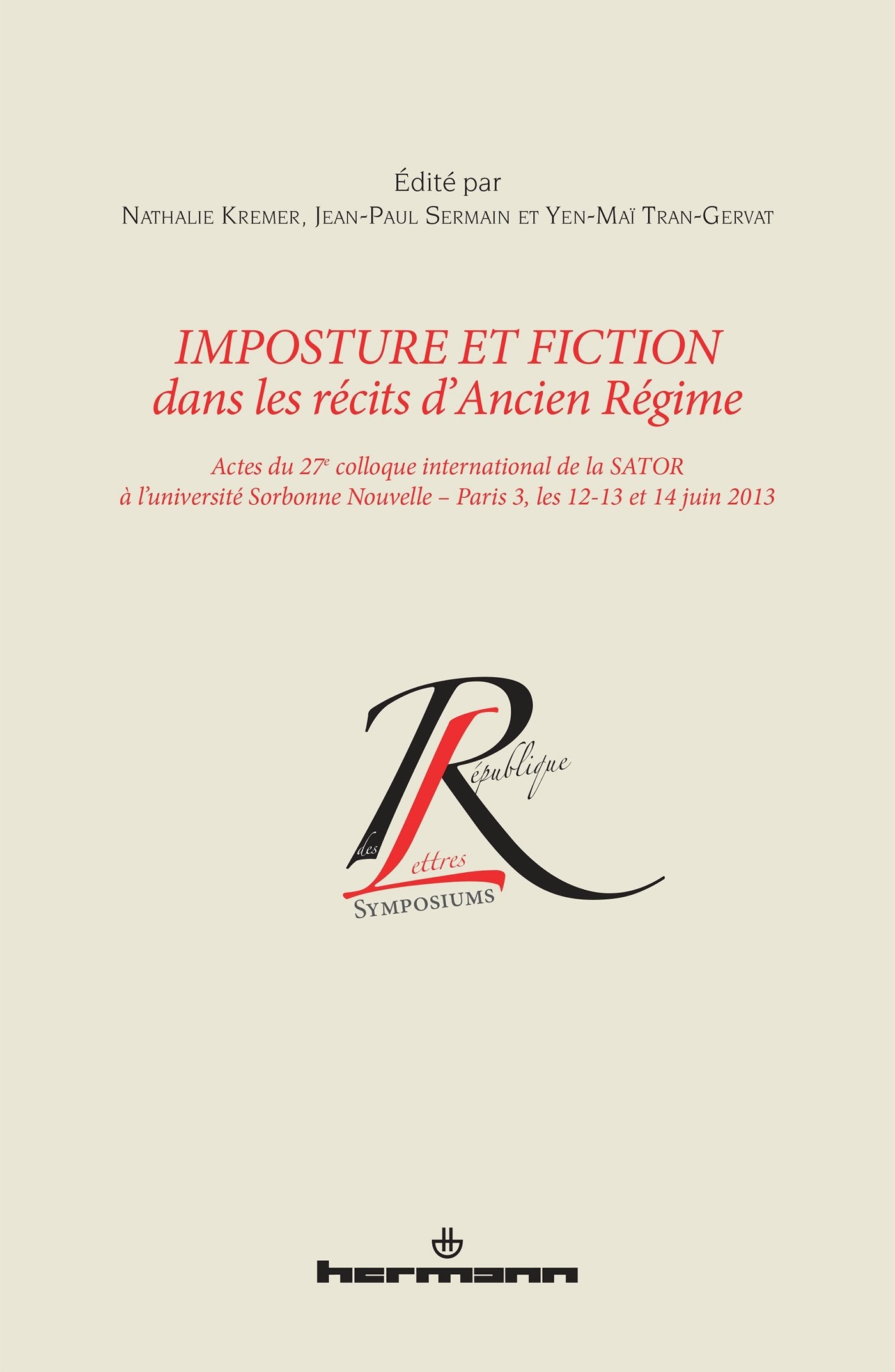 Imposture et fiction dans les récits d'Ancien Régime book