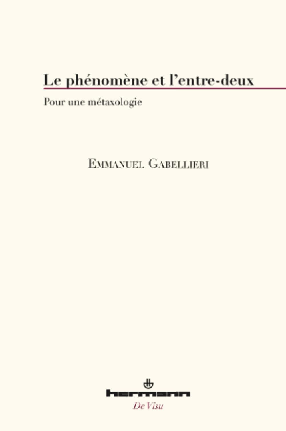 Le phénomène et l'entre-deux: Pour une métaxologie (HR.DE VISU) Philosophy