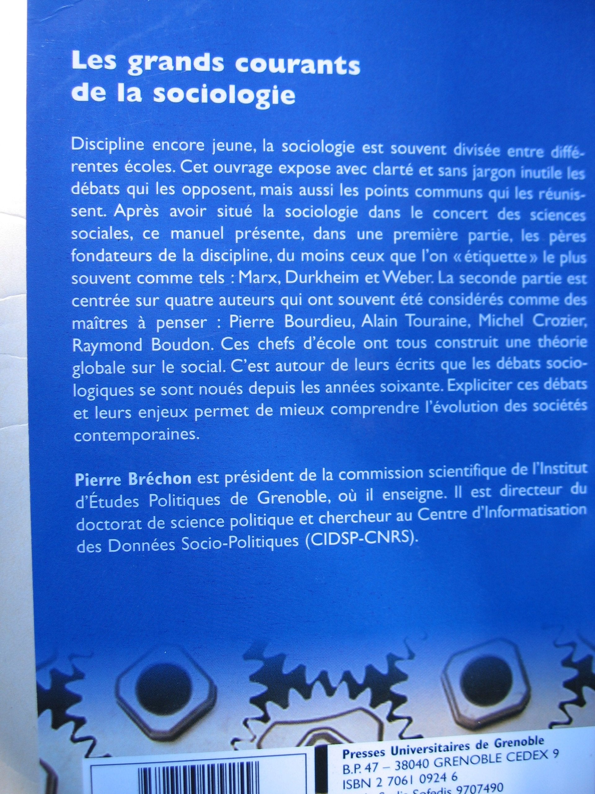 GRANDS COURANTS DE LA SOCIOLOGIE Politics & History