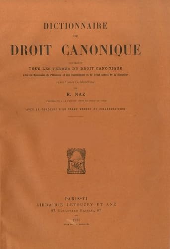 Dictionnaire de droit canonique, 7 volumes book