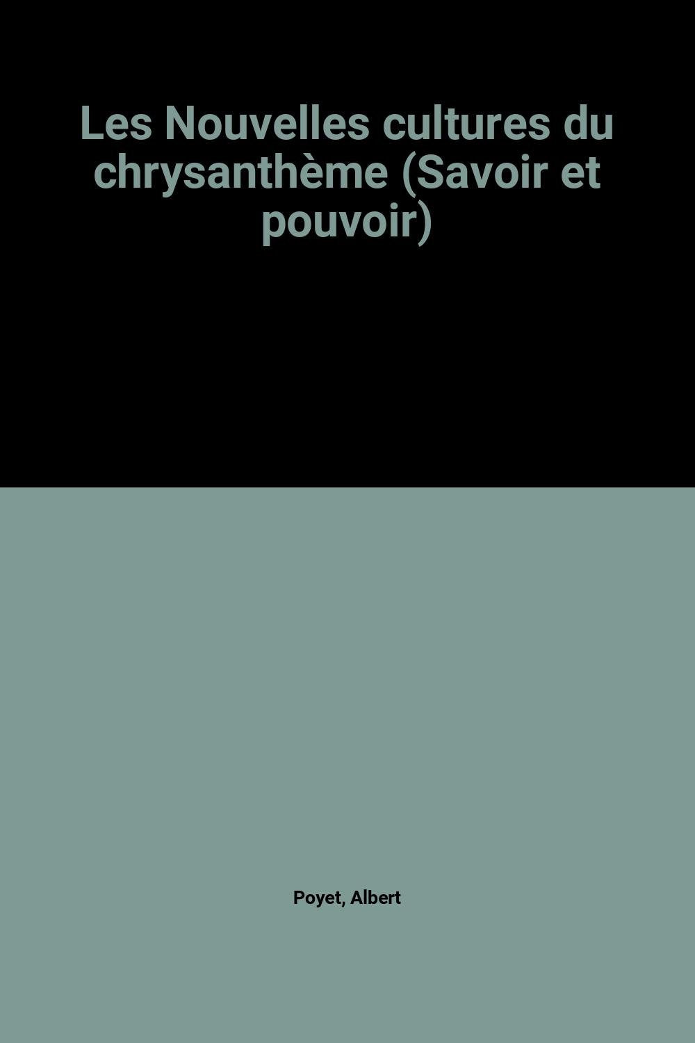 Les Nouvelles cultures du chrysanthème book
