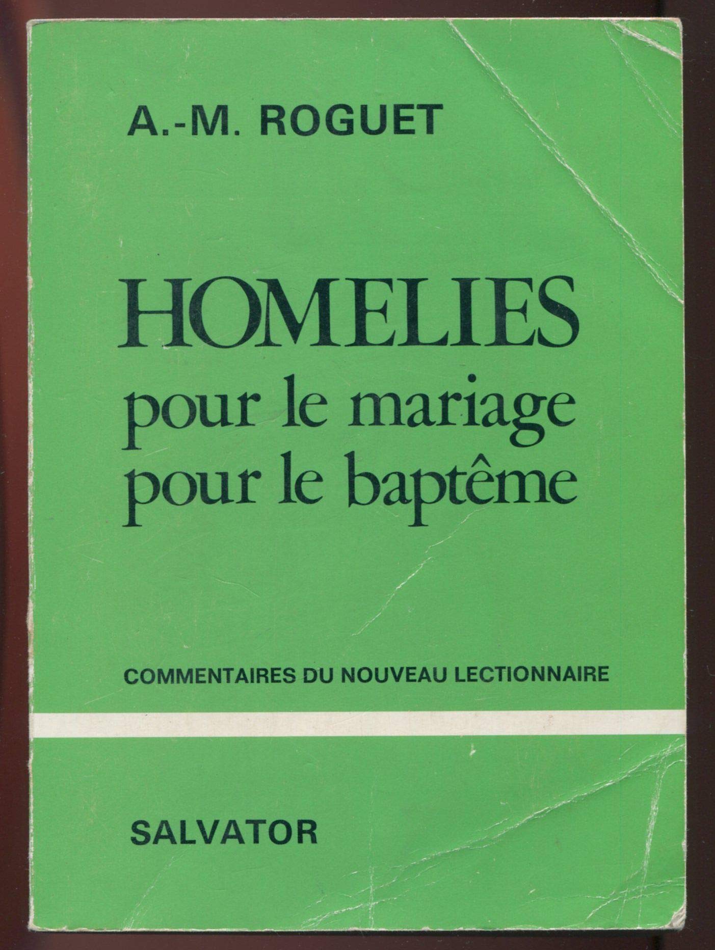 Homélies pour le mariage, pour le baptême : commentaire du nouveau lectionnaire book
