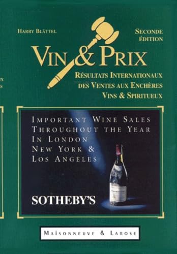 Vin Et Prix : Wine And Price : Wein Und Preis. 2 Volumes, Edition 1998 book