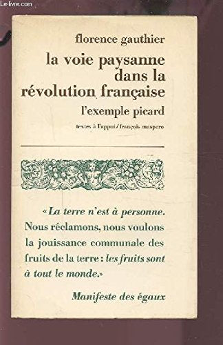 La voie paysanne dans la Révolution française : l'exemple de la Picardie Books