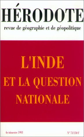 Hérodote n° 71 : l'Inde et la question nationale book