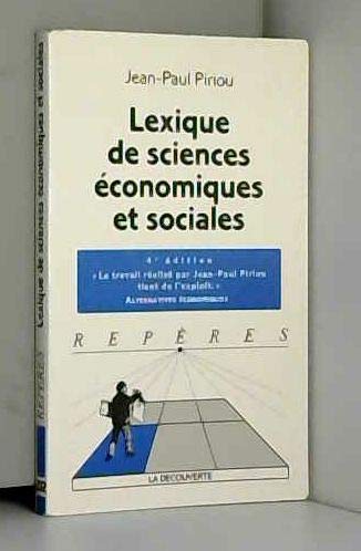 LEXIQUE DE SCIENCES ECONOMIQUES ET SOCIALES book