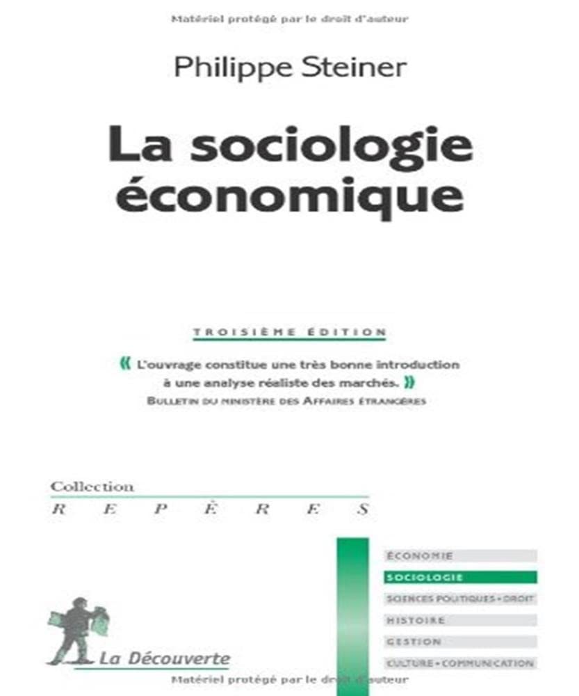 SOCIOLOGIE ECONOMIQUE book