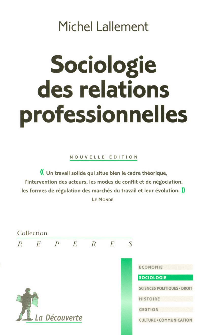Sociologie des relations professionnelles book