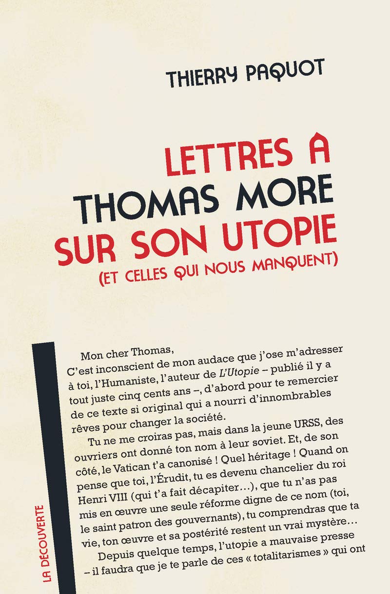 Lettres à Thomas More sur son utopie (et celles qui nous manquent) Philosophy