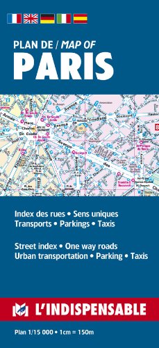 Plans de Paris: Paris street index and maps: Carte plan de Paris avec index des Leisure, Home & Garden