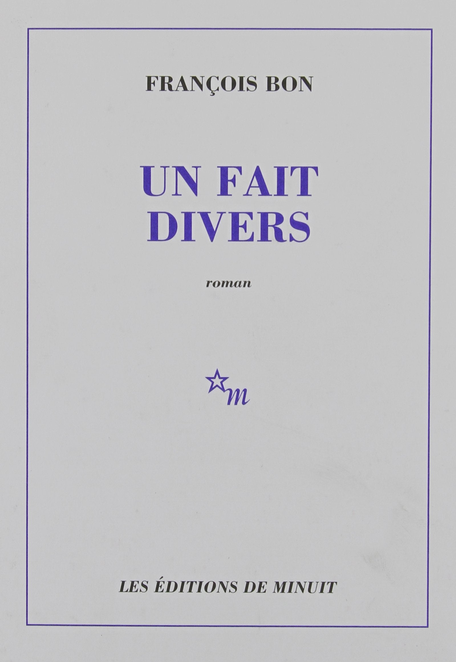 Un fait divers book