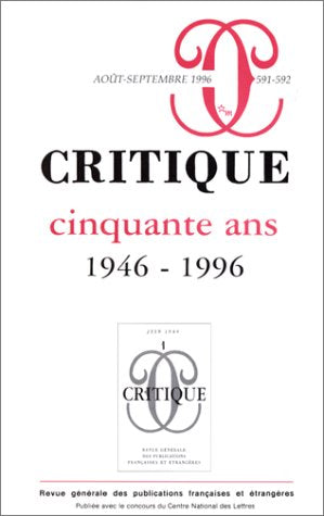 Critique 591-592 50 ans d.revue Philosophy