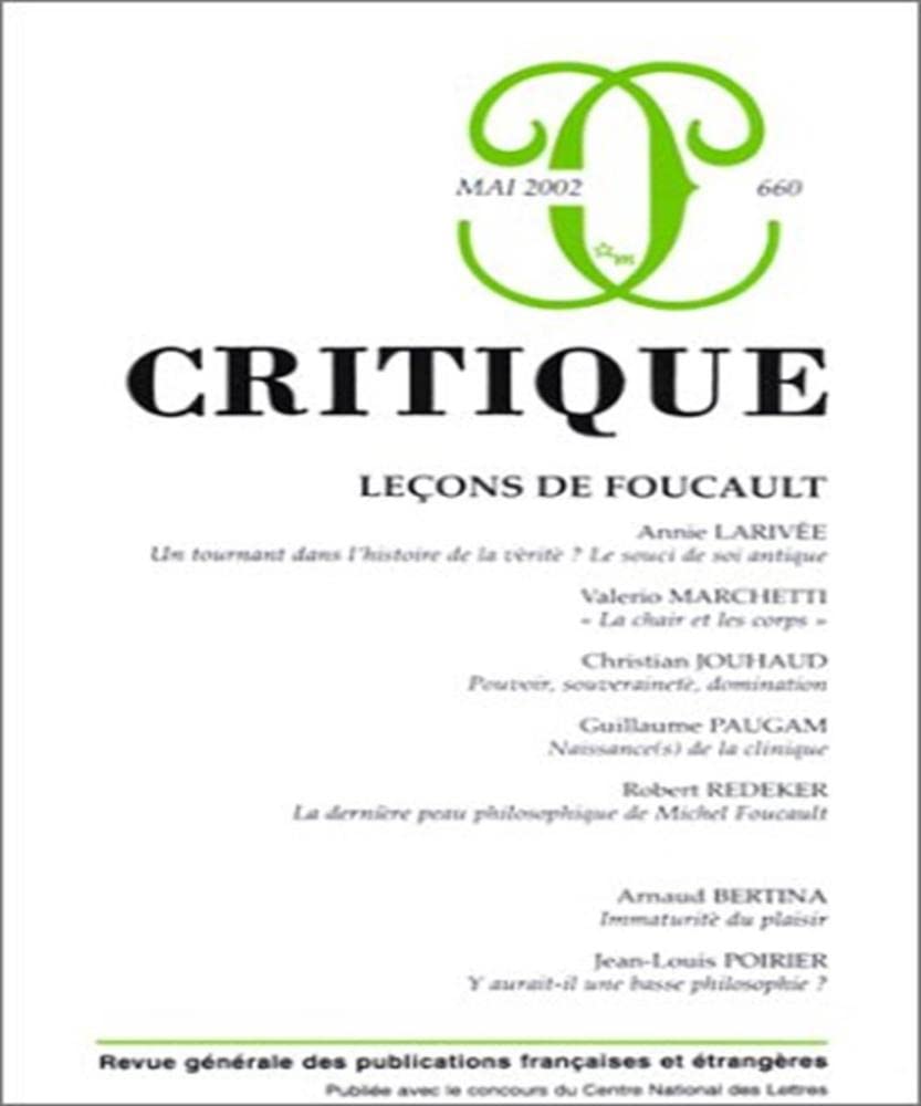 Critique nø660 (Revue Critiq) Philosophy
