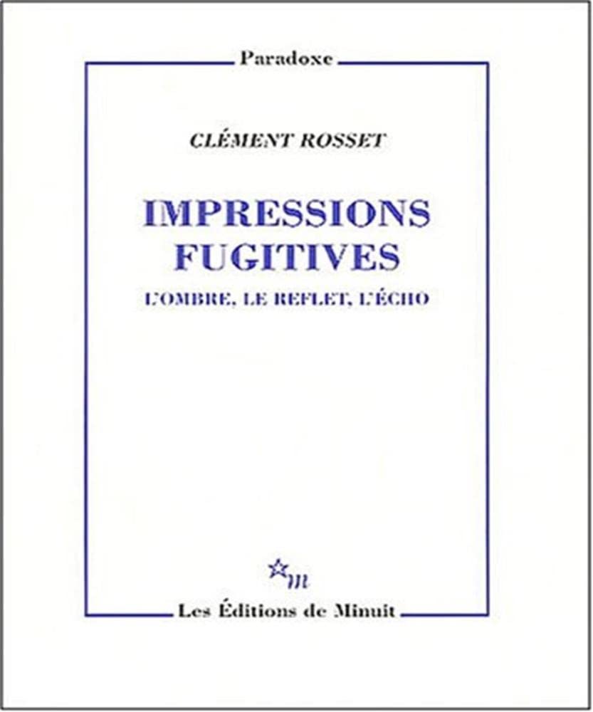 Impressions fugitives : L'ombre, le reflet, l'écho Contemporary literature