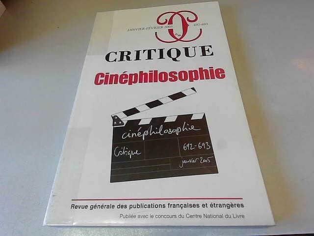 Critique 692-693 Cinéphilosophie Books