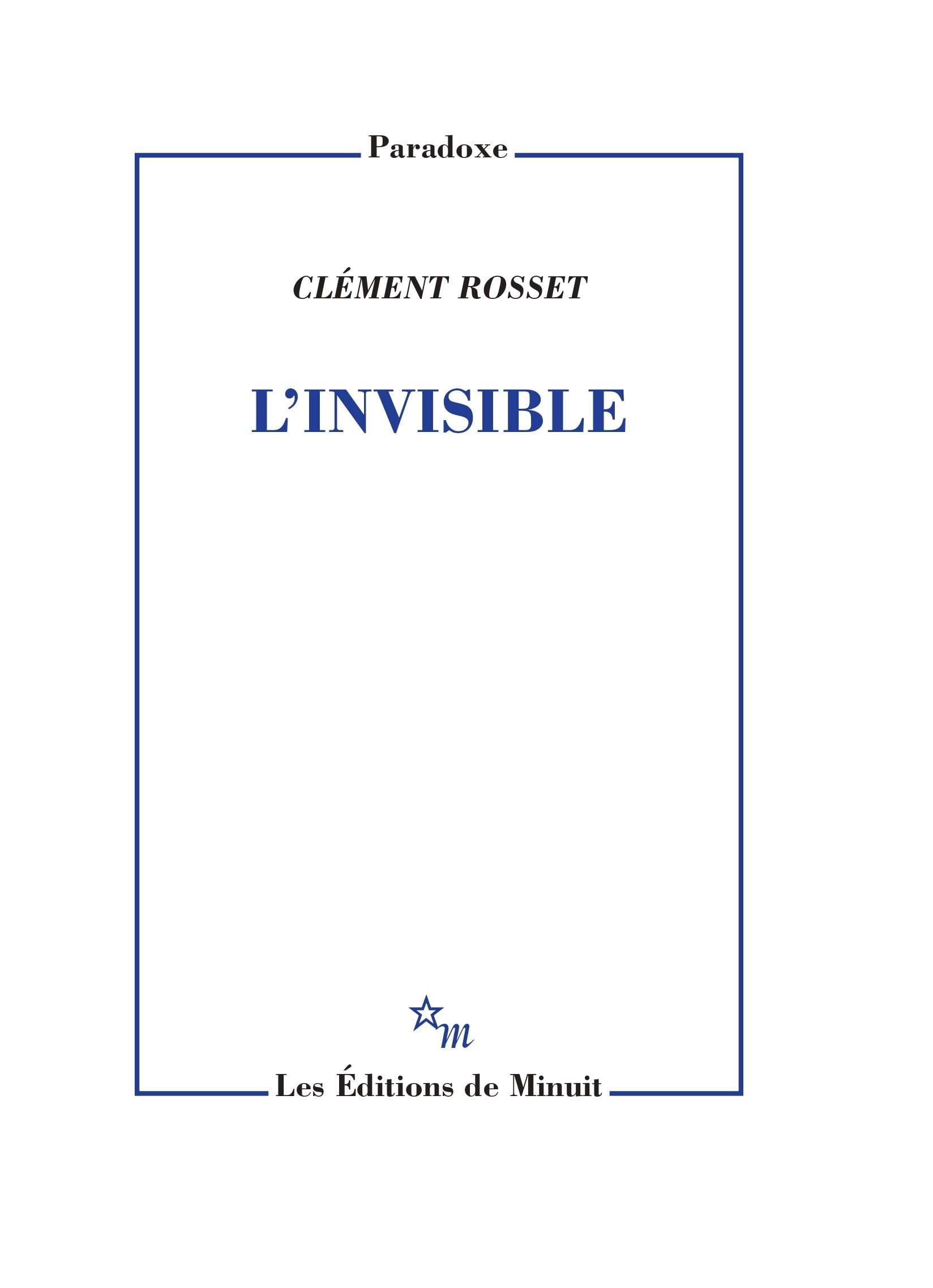 L'Invisible - prix Procope des Lumières 2013 book