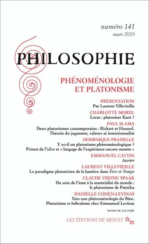Philosophie 141 Phénoménologie et platonisme book