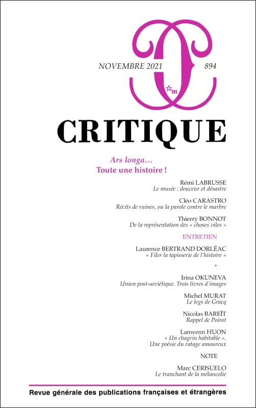 Critique 894 : Ars longa...toute une histoire ! (894) book