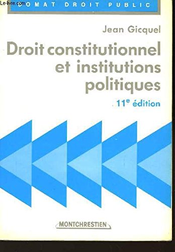 Droit constitutionnel et institutions politiques Books