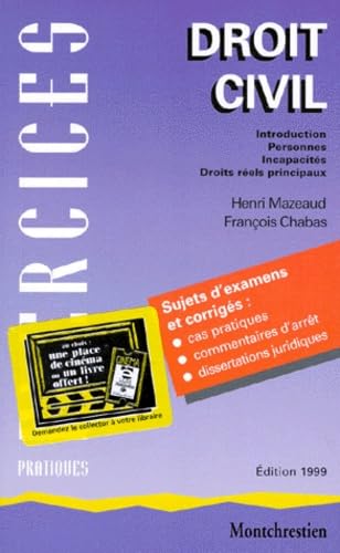 Droit civil, tome 1, 2e édition. Introduction - personnes - incapacités - droits réels principaux book