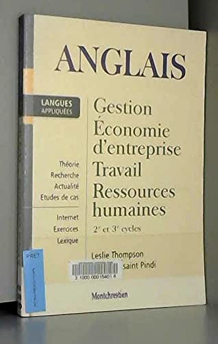 Anglais Applique. Gestion, Economie D'Entreprise, Travail, Ressources Humaines, 2eme Et 3eme Cycles book