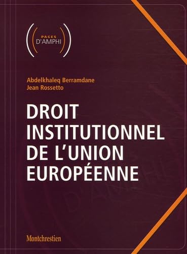 Droit institutionnel de l'Union européenne book