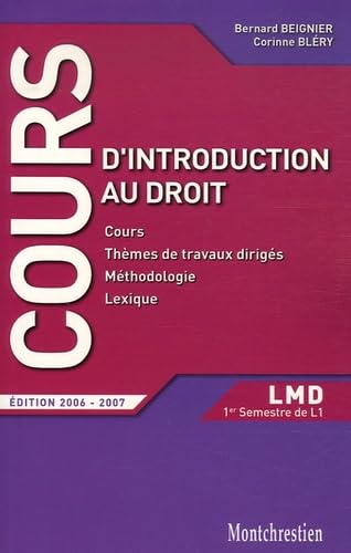 Introduction au droit: Cours et travaux dirigés Premier Semestre L1 book