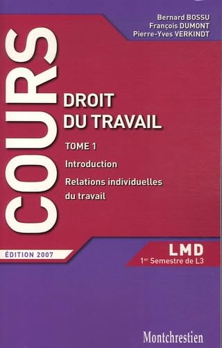 Droit du travail: Tome 1, Introduction, Relations individuelles de travail, 1e semestre L3 book