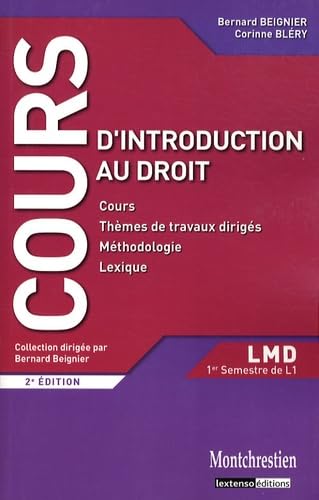 Introduction au droit: Cours et travaux dirigés premier semestre L1 book