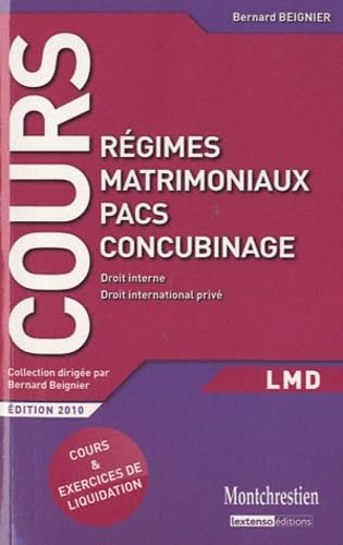Régimes matrimoniaux PACS concubinage book