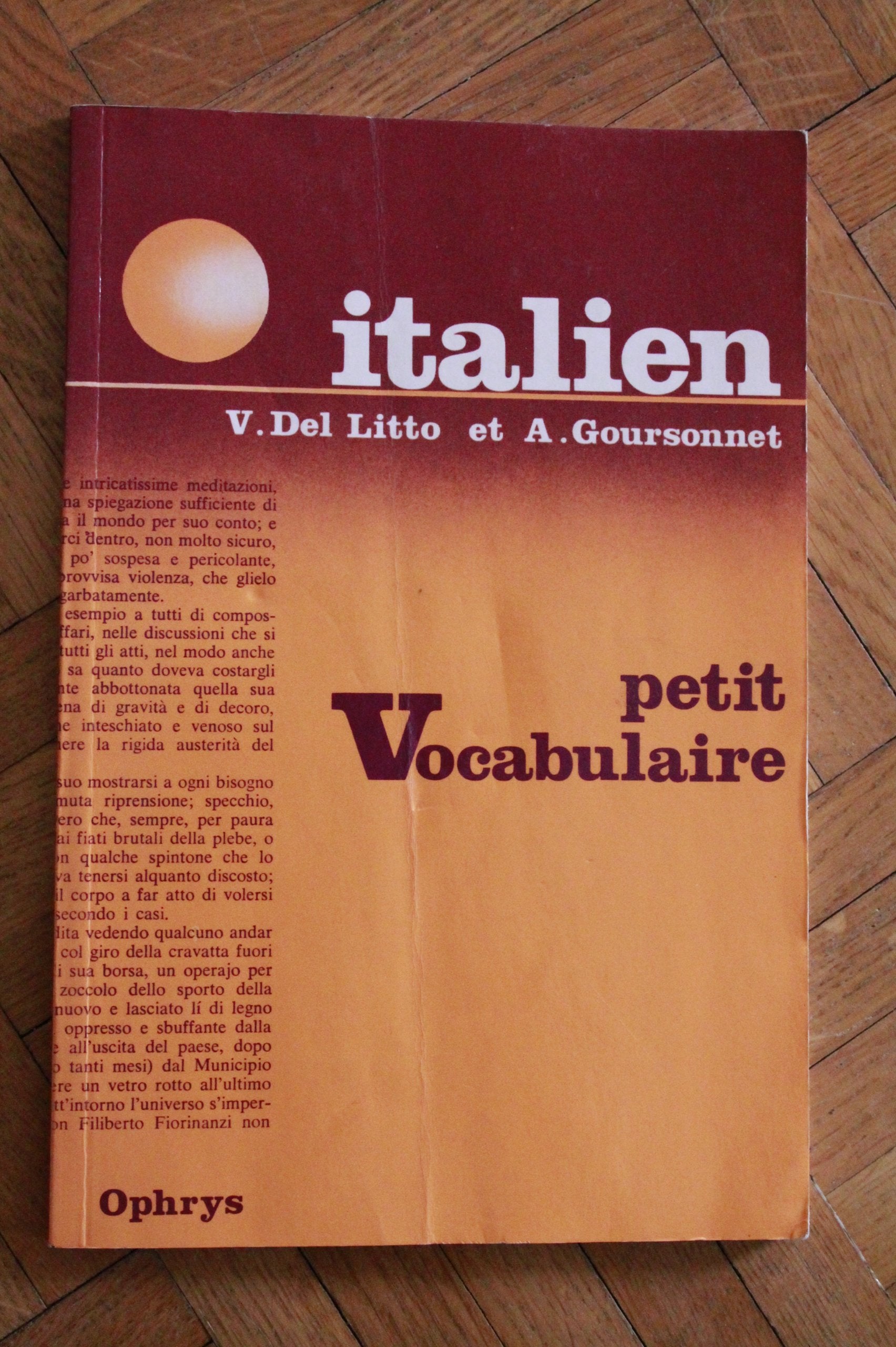 Petit vocabulaire italien Non-fiction