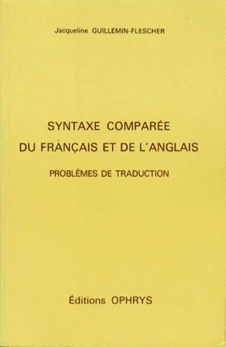 Syntaxe comparée du français et de l'anglais Social Sciences