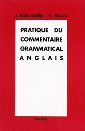 Pratique du commentaire grammatical anglais Books
