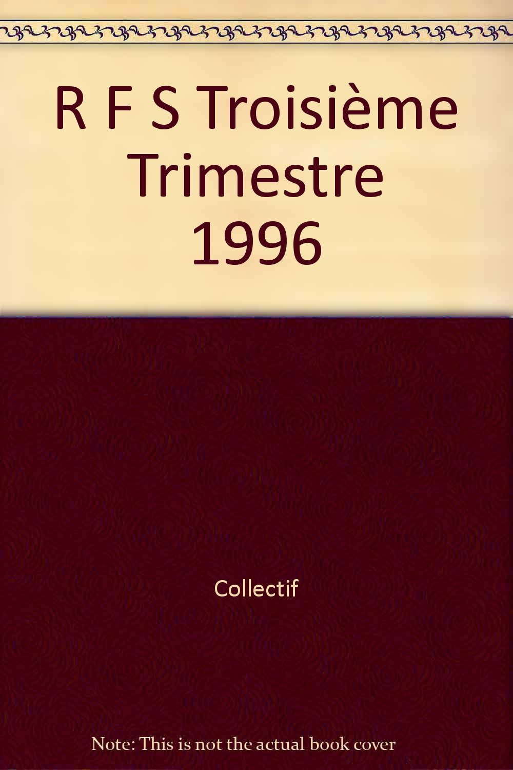 Revue Française de sociologie, 37-3, juillet septembre 1996 book