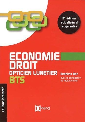 ECONOMIE DROIT OPTICIEN LUNETIER BTS - 2 book