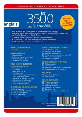 Anglais: les 3500 mots essentiels - Niveau B2-C1 Non-fiction