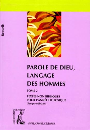 Parole de dieu, langage des hommes, tome 2 book