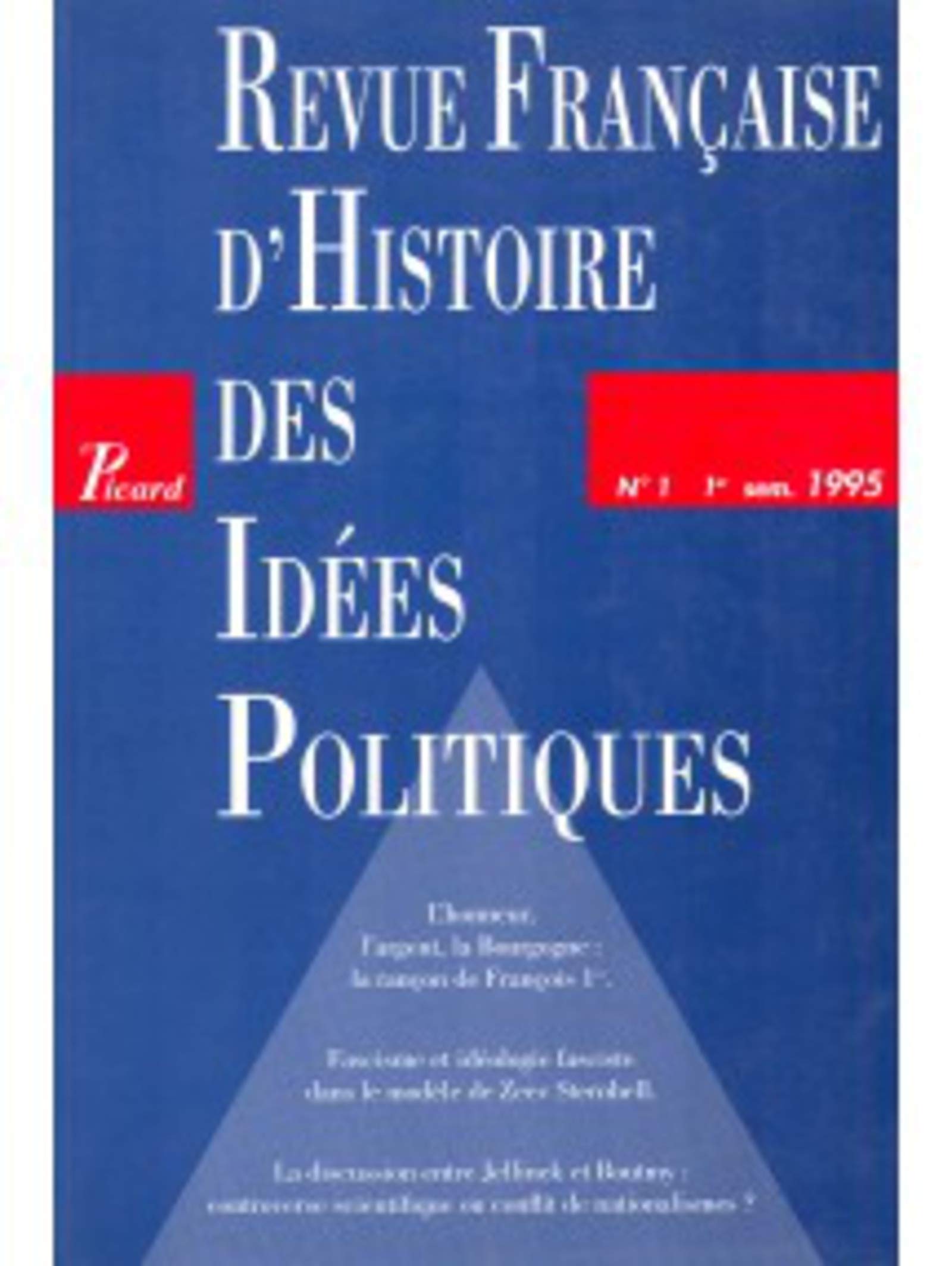 Revue française d'histoire des idées politiques, numéro 1 book