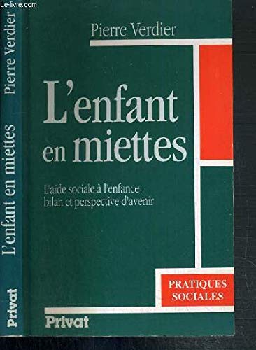 L'Enfant en miettes : l'aide sociale à l'enfance, bilan et perspective d'avenir Books