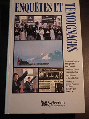 Enquêtes et témoignages.. 7. Enquêtes et témoignages. Plus grands que l'amour. Volume : 7 Books