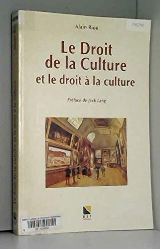 Le droit de la culture et le droit à la culture book